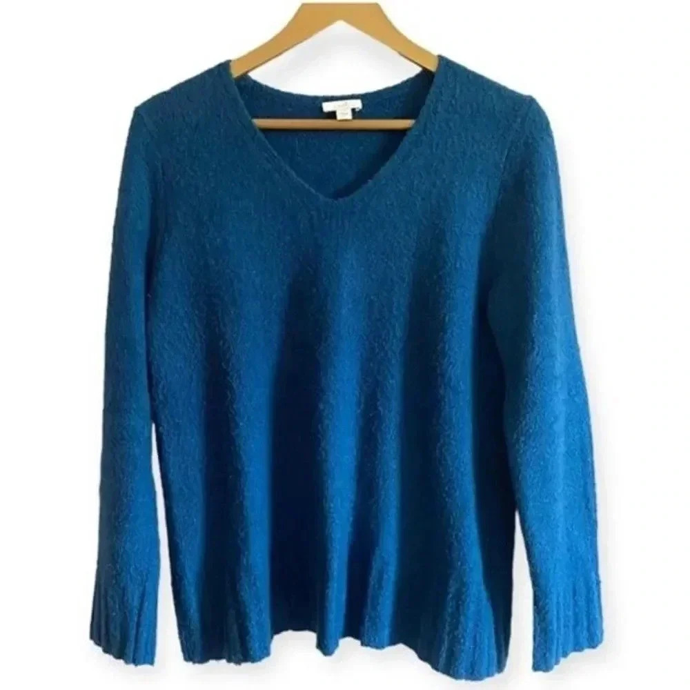 J. Jill Blue V Neck Sweater